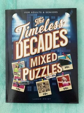 The Timeless Decades Mixed Puzzle Book for Adults & Seniors - Large Print NWT
